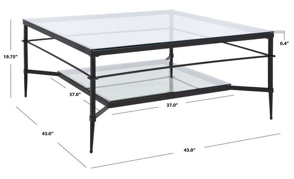 Mieka Glass Cocktail Table