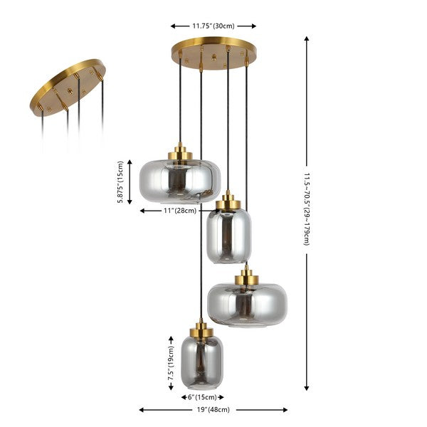 Equinox Glass/Iron Pendant