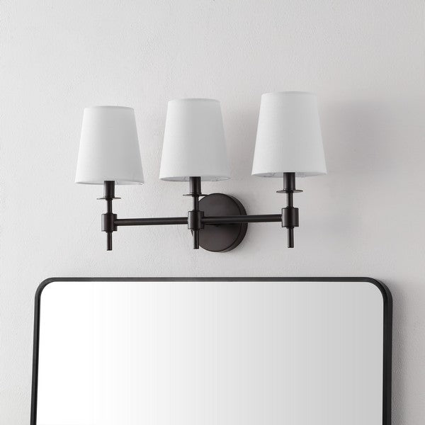 Davielle 3 Light Black Iron Wall Sconce