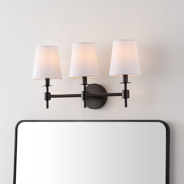 Davielle 3 Light Black Iron Wall Sconce