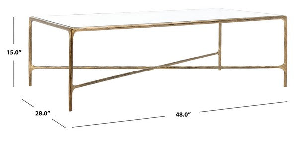 Jessa Rectangle Metal Coffee Table