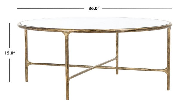 Jessa Round Metal Coffee Table
