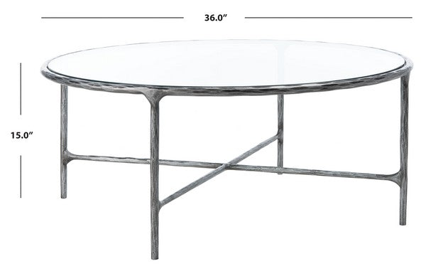 Jessa Round Metal Coffee Table
