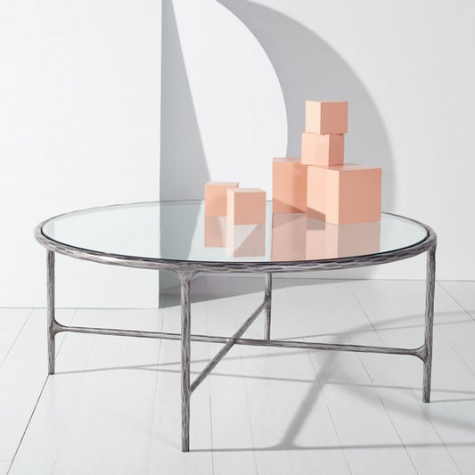 Jessa Round Metal Coffee Table