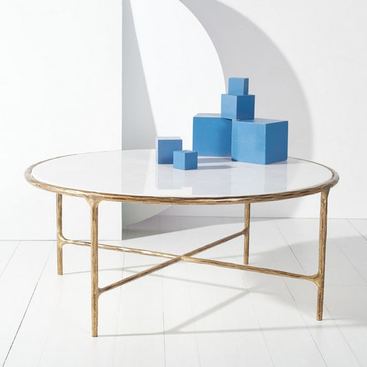Jessa Round Metal Coffee Table