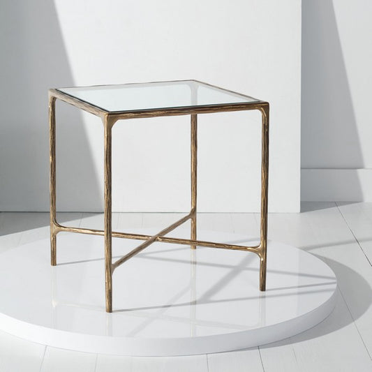 Jessa Forged Metal Square End Table