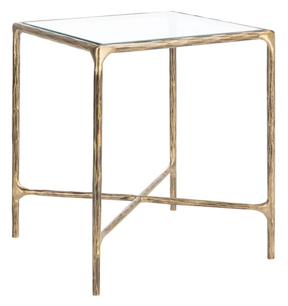Jessa Forged Metal Square End Table