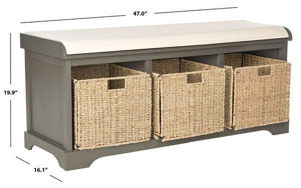 Lonan Wicker Storage Bench