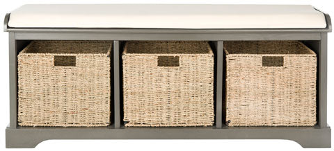Lonan Wicker Storage Bench