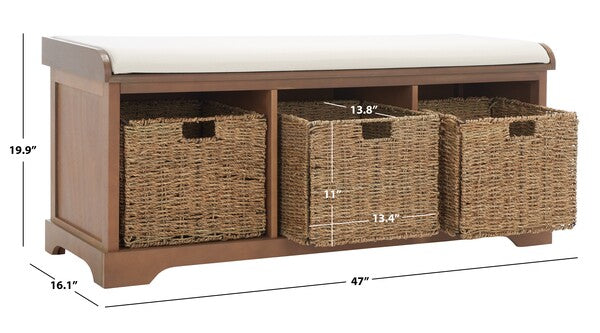 Lonan Wicker Storage Bench