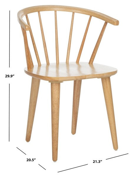Blanchard 18'' H Curved Spindle Side Chair-Set of 2