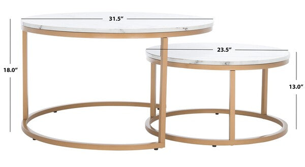 Peppino 2 Round Nesting Coffee Tables