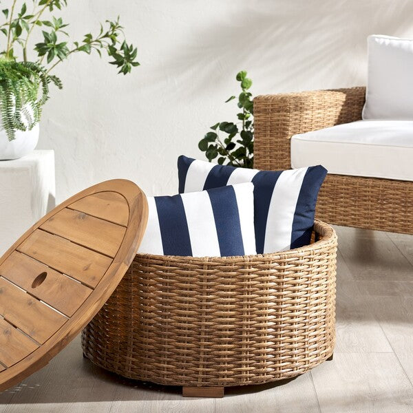 Anguilla Wicker Storage Outdoor Coffee Table