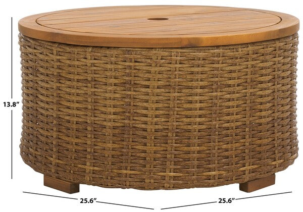 Anguilla Wicker Storage Outdoor Coffee Table