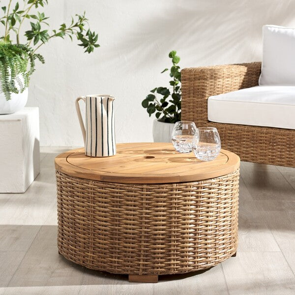 Anguilla Wicker Storage Outdoor Coffee Table