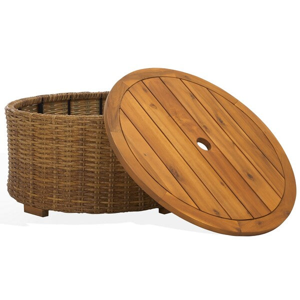 Anguilla Wicker Storage Outdoor Coffee Table