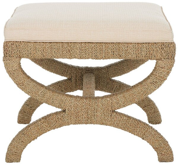 Aikan Woven Sea Grass Ottoman