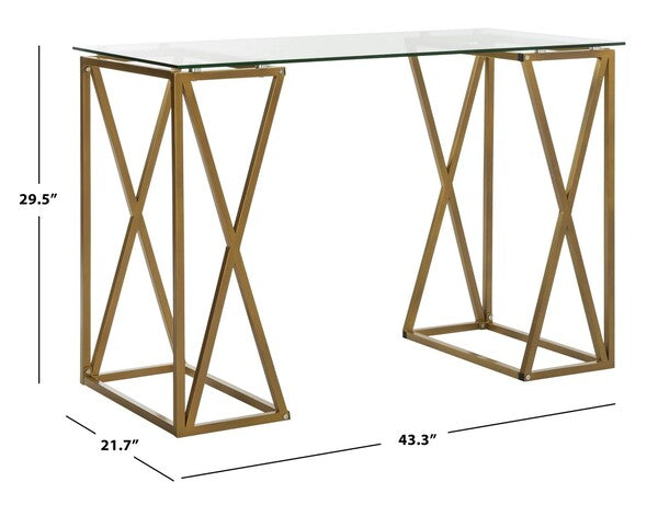 Theresa Glass Top Desk