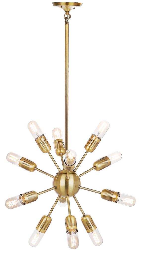 Raging 12 Light Gold 17.5-Inch Dia Solace Pendant Lamp