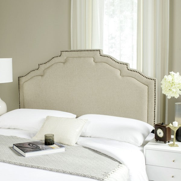 Alexia Hemp Headboard Brass Nail Heads
