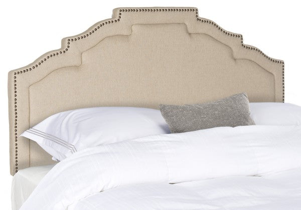 Alexia Hemp Headboard Brass Nail Heads