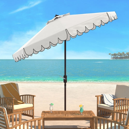 Venice Single Scallop 9ft Crank Outdoor Auto Tilt Umbrella