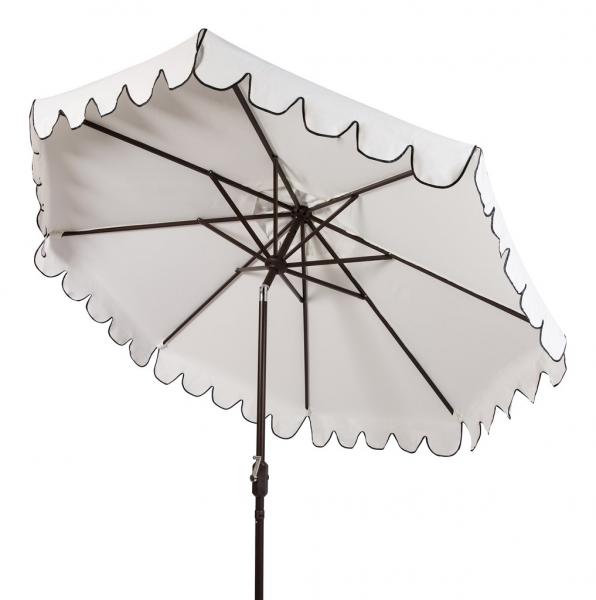 Venice Single Scallop 9ft Crank Outdoor Auto Tilt Umbrella
