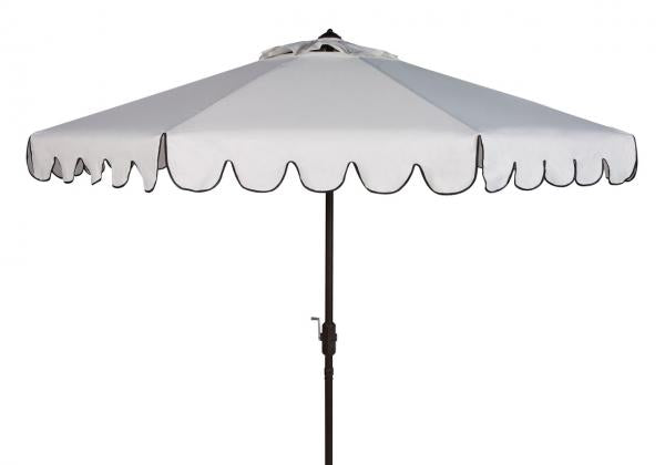 Venice Single Scallop 9ft Crank Outdoor Auto Tilt Umbrella