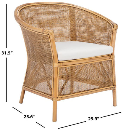 Jessica Rattan Accent Chair W / Cushion