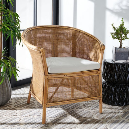 Jessica Rattan Accent Chair W / Cushion