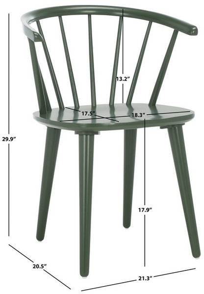 Blanchard 18''h Curved Spindle Side Chair-Set of 2