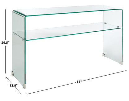 Dash Tempered Glass 1 Shelf Console Table