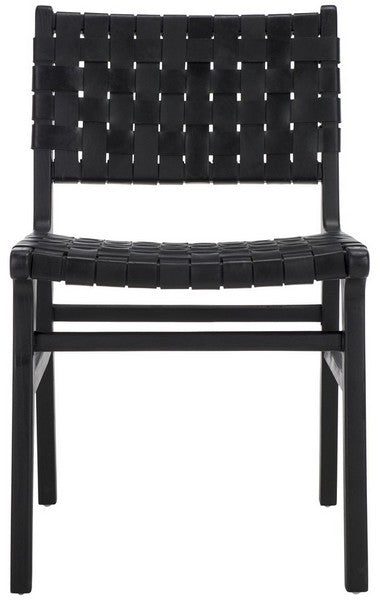 Taika Woven Leather Dining Chair-Set of 2
