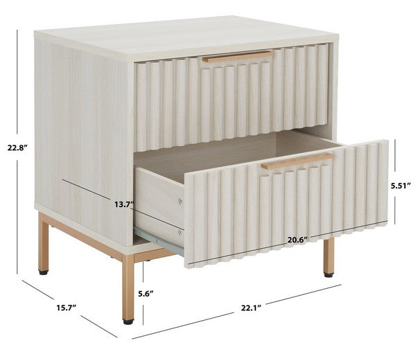 Lylia 2 Drawer Nightstand