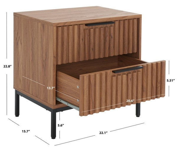 Lylia 2 Drawer Nightstand