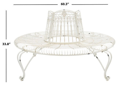 Ally Darling Wrought Iron 60.25 Inch W Outdoor Tree Bench