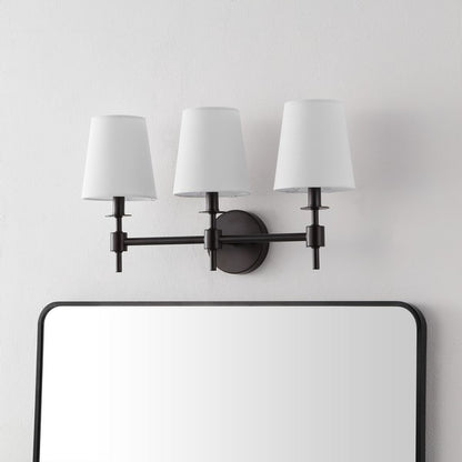 Davielle 3 Light Black Iron Wall Sconce