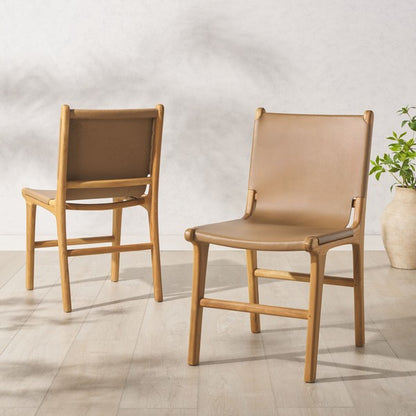 Cassaphina Leather Dining Chair-Set of 2