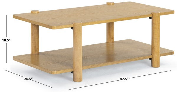 Edisyn 2 Shelf Wood Coffee Table