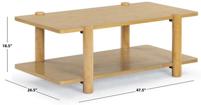 Edisyn 2 Shelf Wood Coffee Table