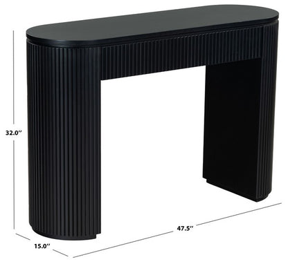 Rikki Fluted 1 Drawer Wood Console