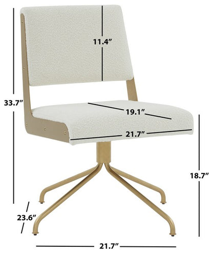 Emmeline Boucle Swivel Office Chair