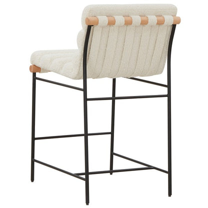 Macibella Channel Tufted Boucle Counter Stool