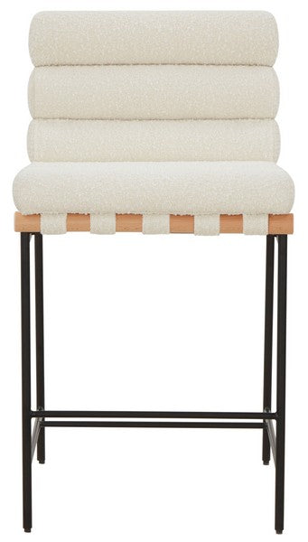 Macibella Channel Tufted Boucle Counter Stool
