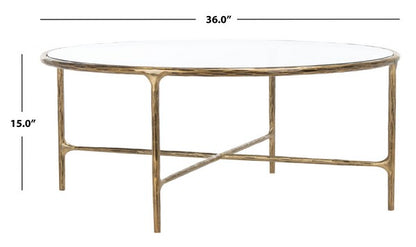 Jessa Round Metal Coffee Table