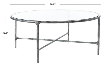 Jessa Round Metal Coffee Table