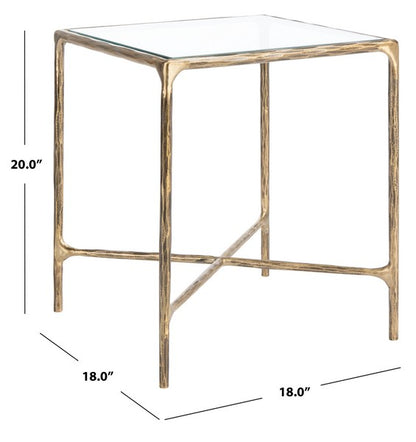 Jessa Forged Metal Square End Table
