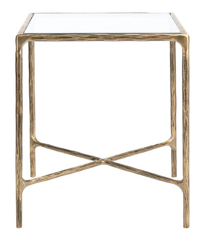 Jessa Forged Metal Square End Table