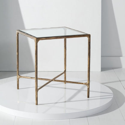 Jessa Forged Metal Square End Table