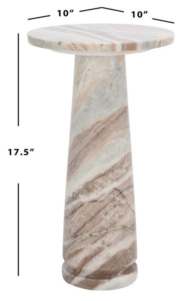 Valentia Round Marble Accent Table